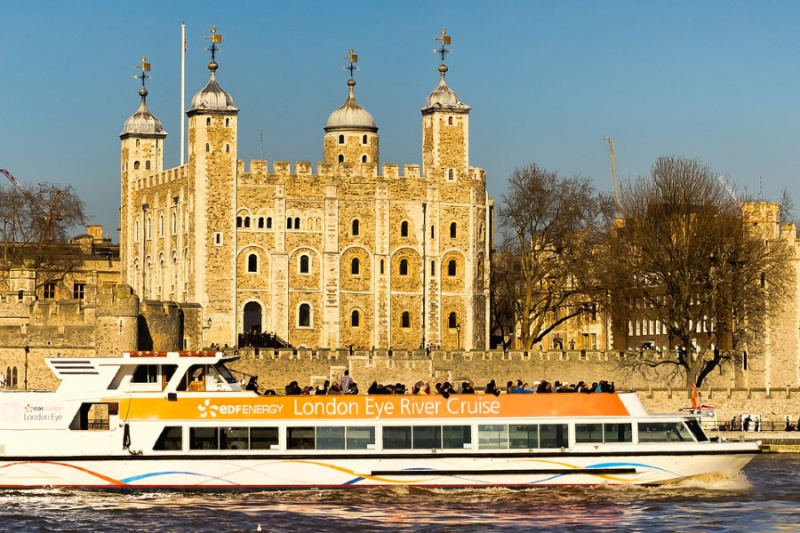 The river cruise boat on the Thames