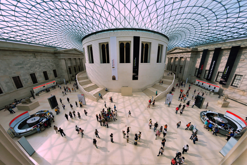 The large hallway of the British Museum