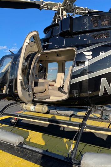 The helicopter ride