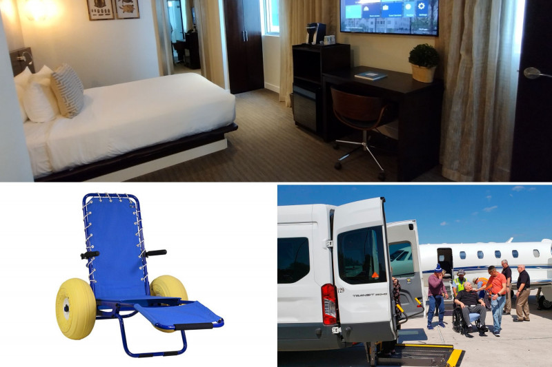 Miami 8-day accessible trip: Place to stay + Shuttle service + Beach wheelchair rental