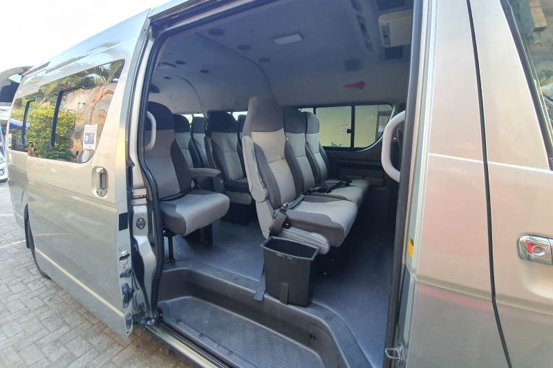 The van interior