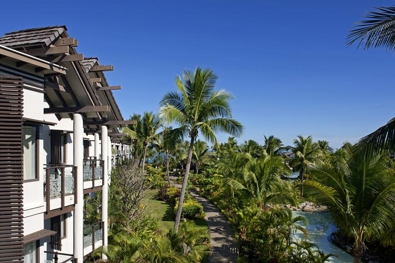 Radisson Blue Resort with ocean views and tropical foliage