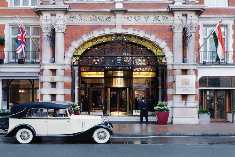 Hotel building entrance