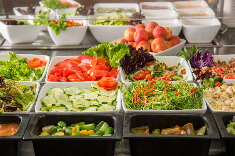 Salad bar at Langosta Main Restaurant