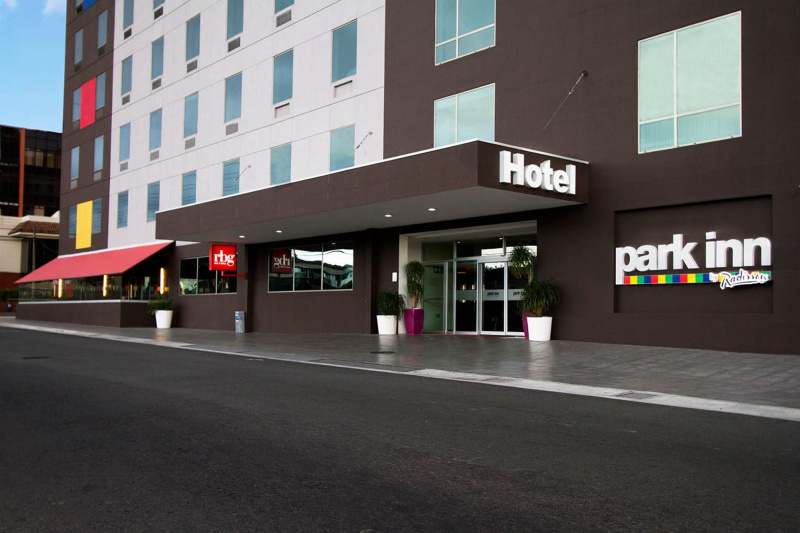 Hotel entrance with accessible entryway
