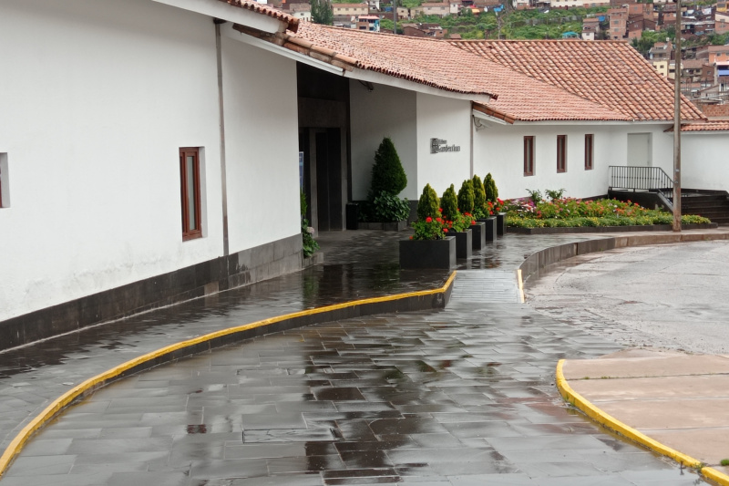 The hotel entrance