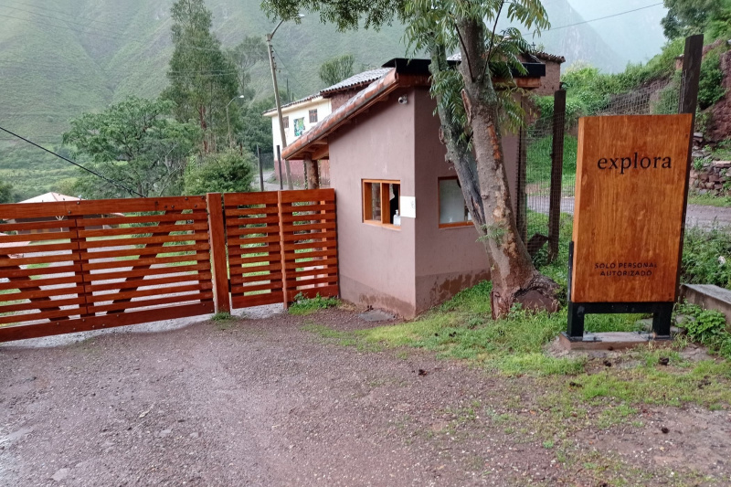 The hotel entrance