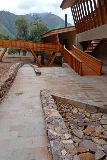The hotel entrance