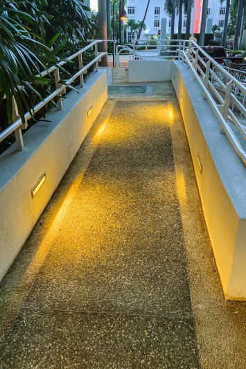 The accessible entrance