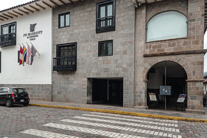 The hotel entrance