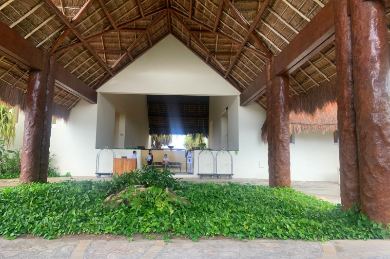 The entrance to the resort