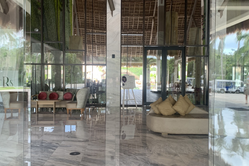 The resort lobby