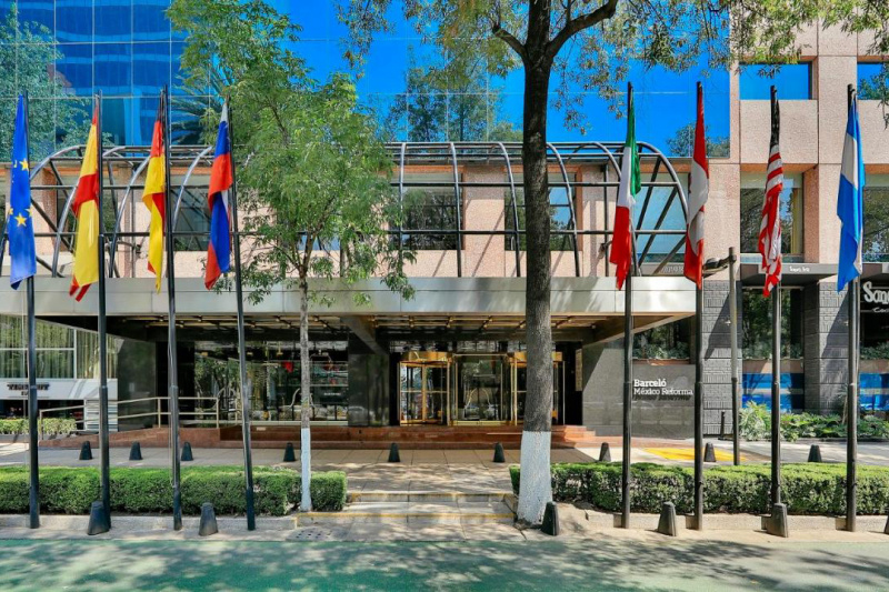 The hotel entrance