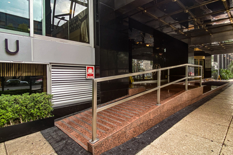 The ramp to the front door
