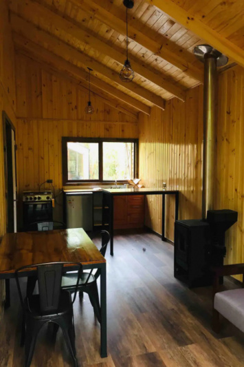 The kitchen area