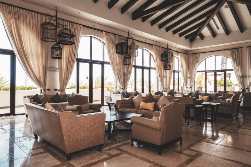 A seating area