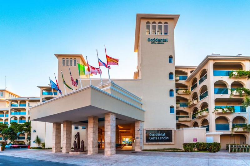 The hotel entrance