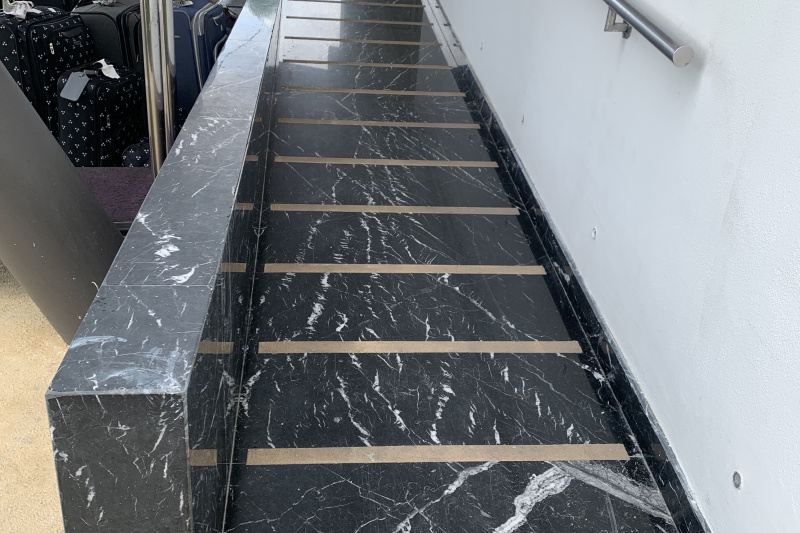 The ramp to the entrance
