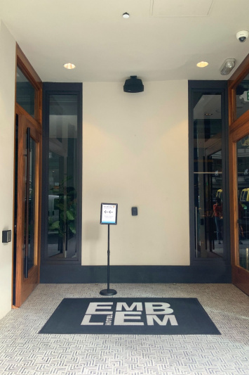 The hotel entrance