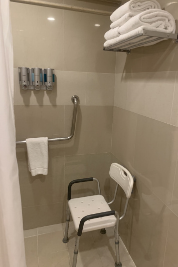Shower with shower seat