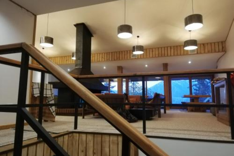 Lounge area with fireplace