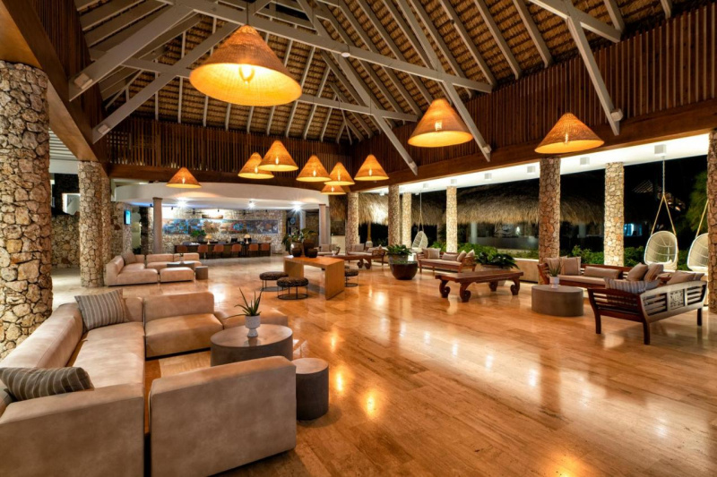 A seating area