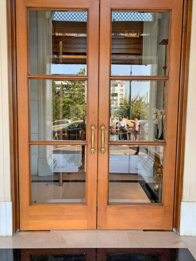The main entrance