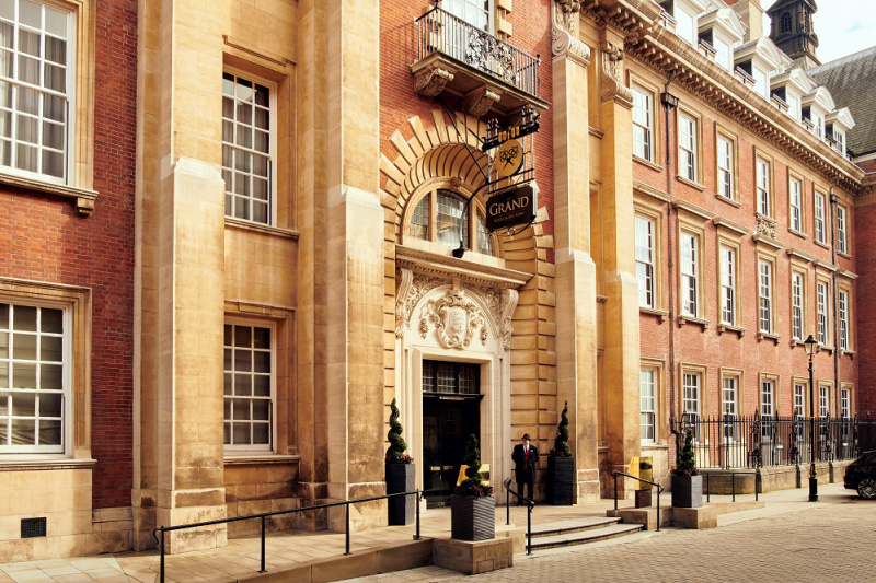 The hotel entrance