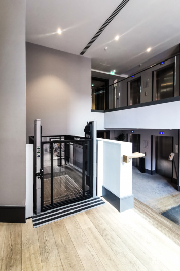 The hotel elevator