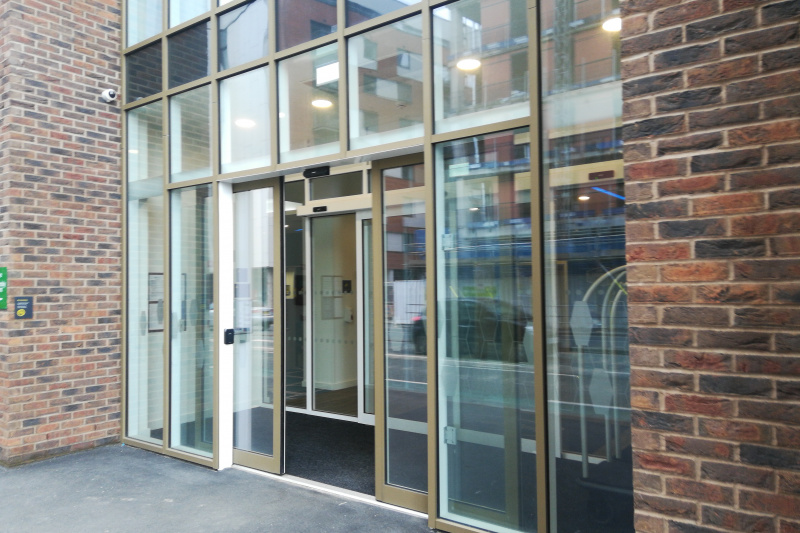 The hotel entrance