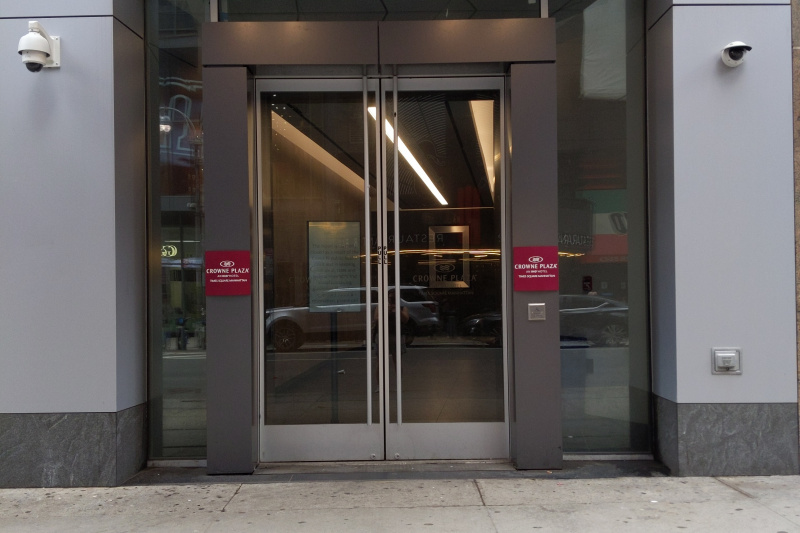 The hotel entrance
