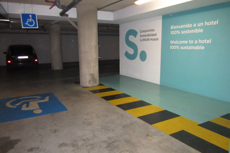 An accessible parking space