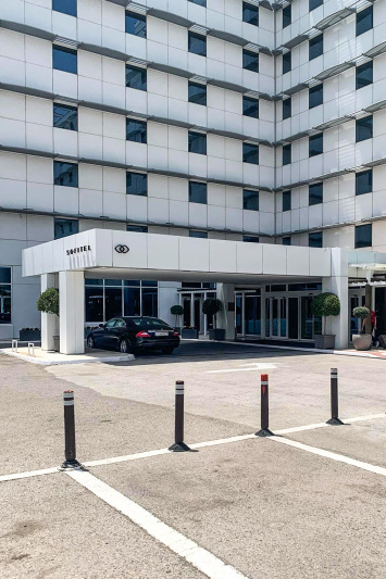 The hotel entrance
