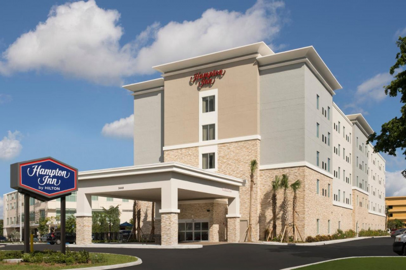 The hotel entrance