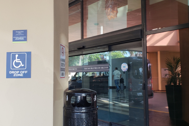 The main entrance