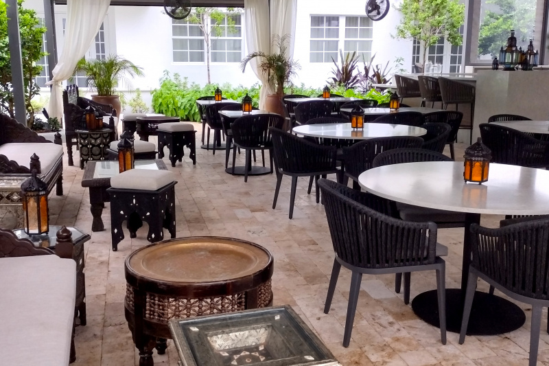 Outdoor dining area