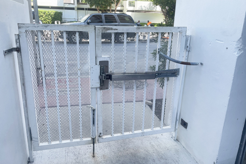 The accessible entrance to the hostel