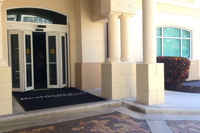 The hotel entrance