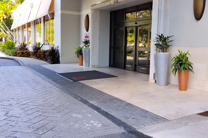 Entrance to the building