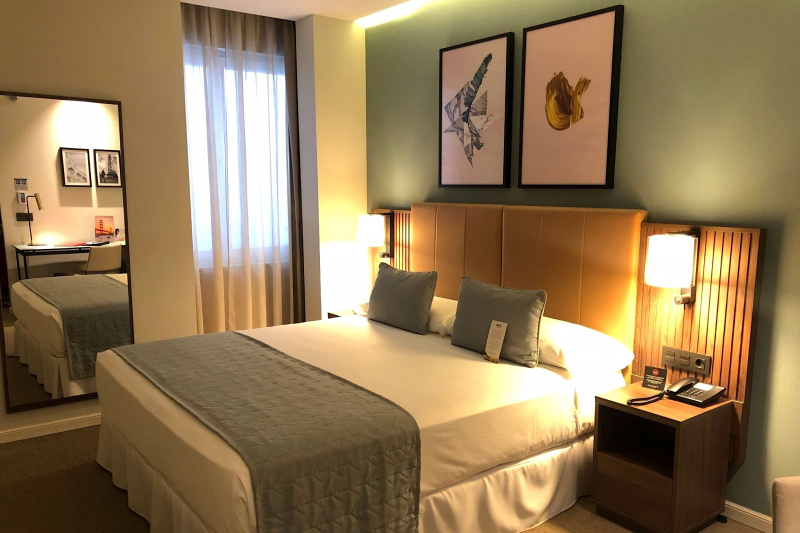 Guestroom with artwork