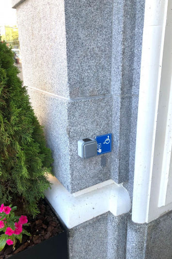 Accessibility door button