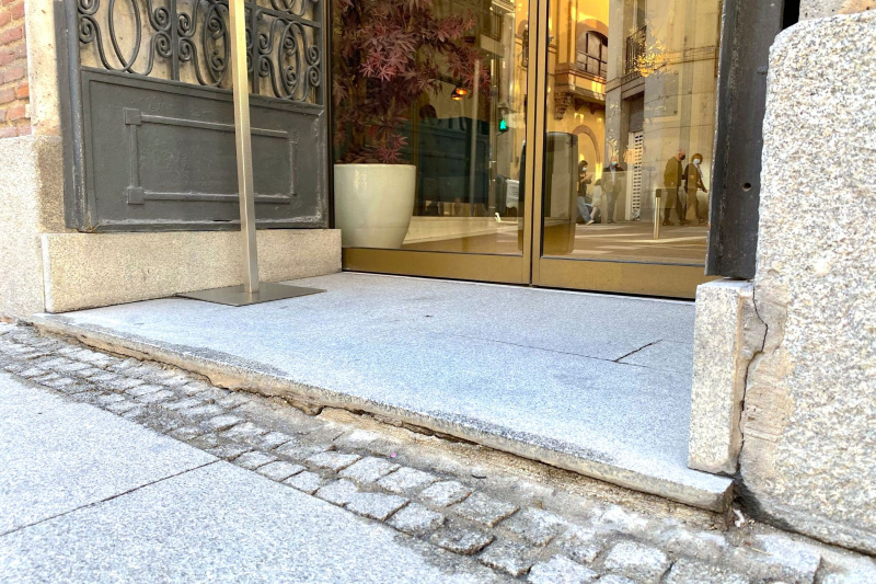 The hotel entrance