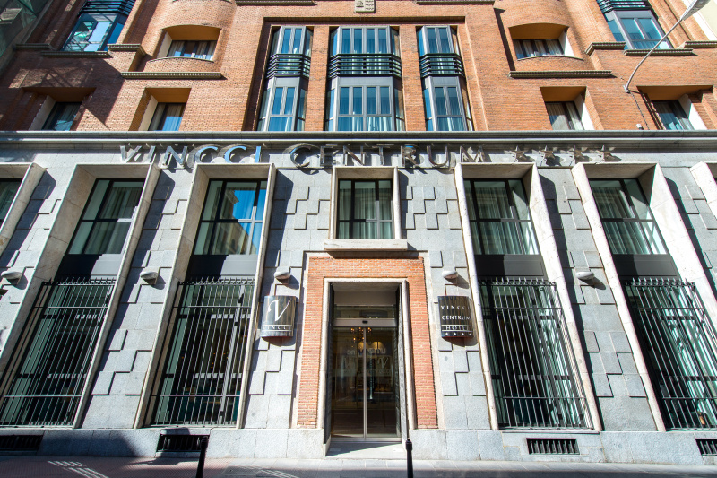 The hotel entrance