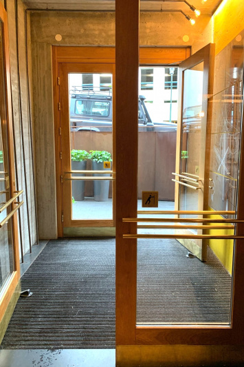 The hotel entrance