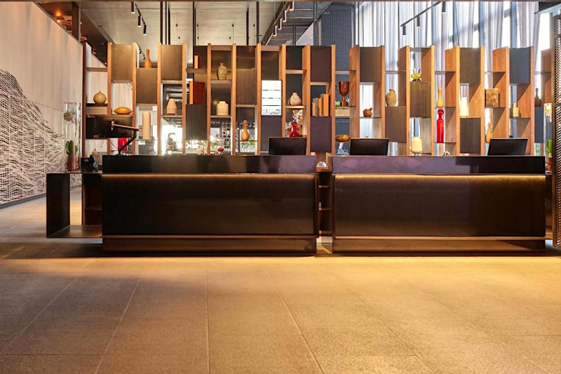 The reception desk