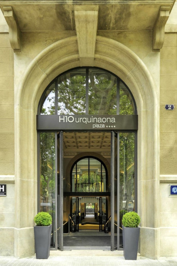 The hotel entrance
