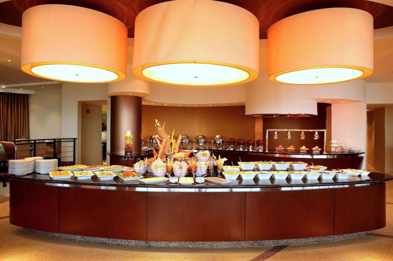 The breakfast buffet