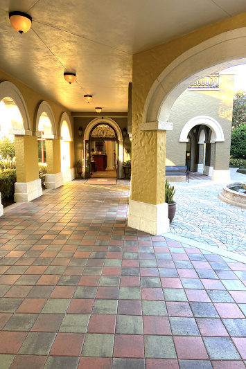 The hotel entrance