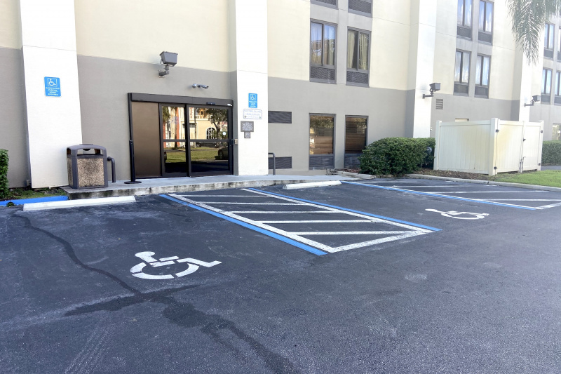 The onsite parking lot