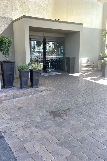 The hotel entrance